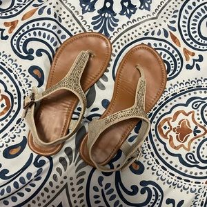 Cream & Gold Sandals